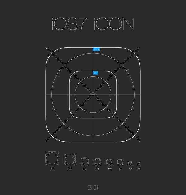 苹果ios7手机图标PSD素材