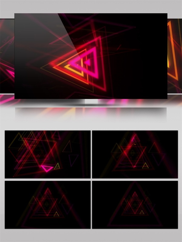 红色激光三角动态视频素材