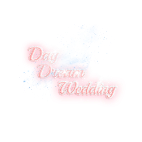 简单闪亮的粉红色日梦婚礼字体