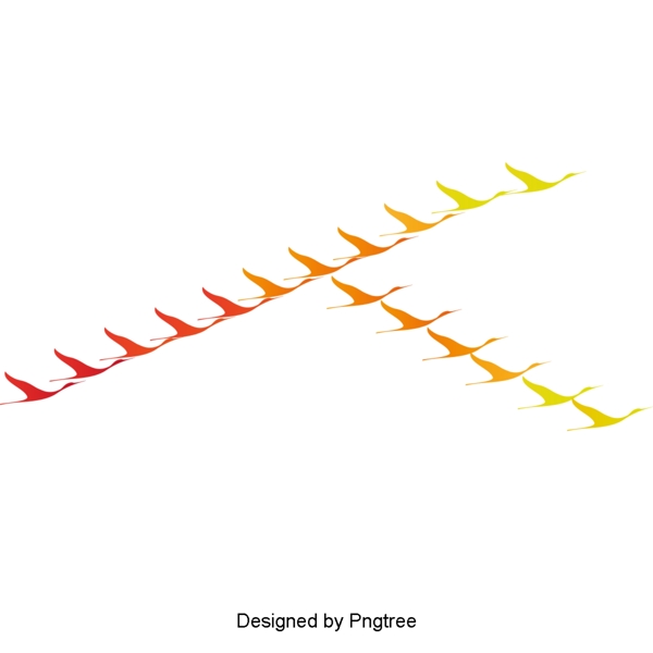 简单的手绘鸟折纸设计
