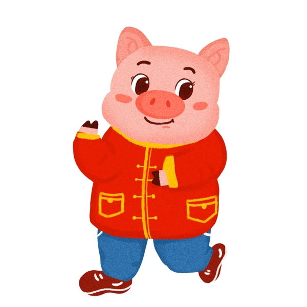 2019猪年大吉卡通设计元素