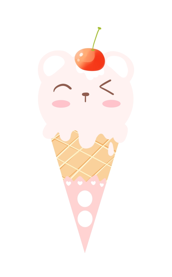 可爱樱桃冰淇淋