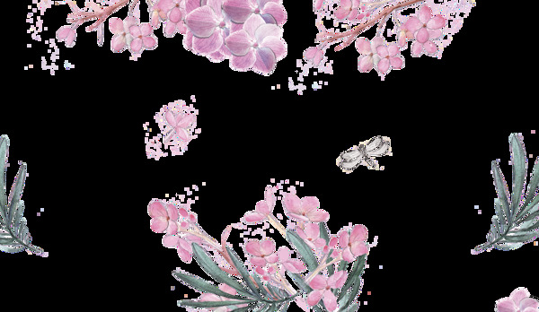 春季花卉卡通透明素材