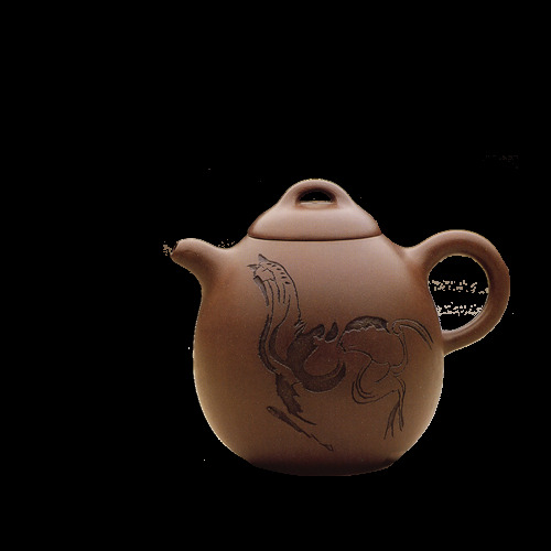 古雅褐色茶壶产品实物