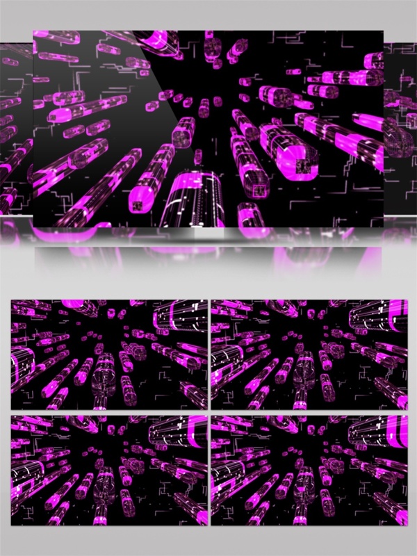紫色脉冲光束动态视频素材