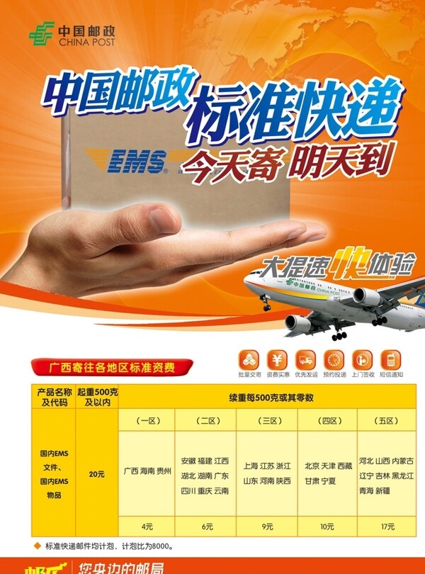 中国邮政快递大升级EMS