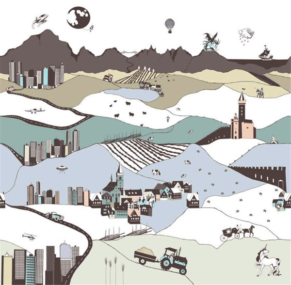 日式风格雪景壁纸图案
