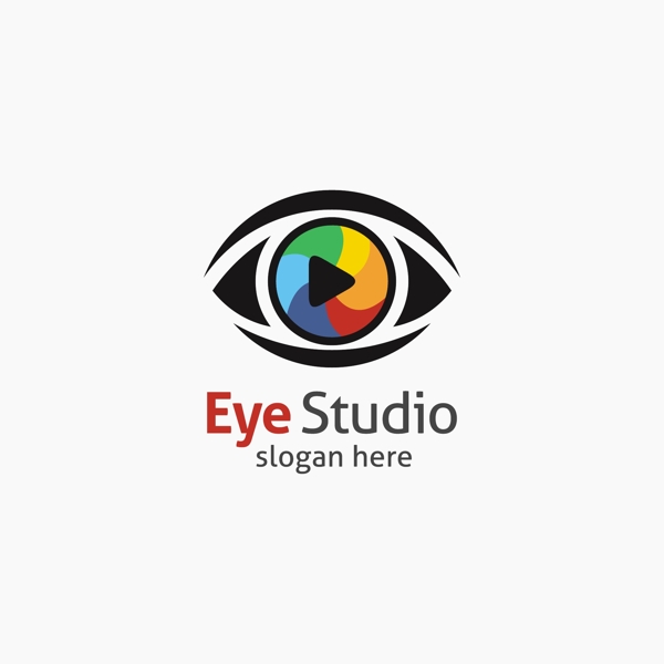 眼睛播放器logo设计