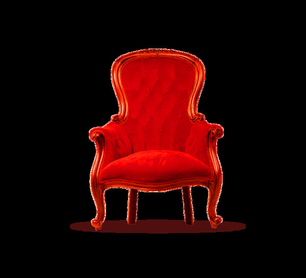 红色复古时尚椅子素材