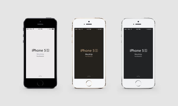 iphone5S正面三色模版图片
