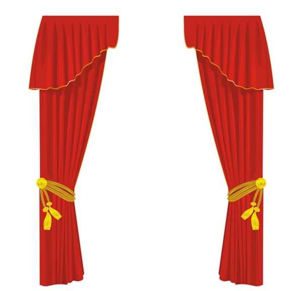 红色窗帘舞台幕布