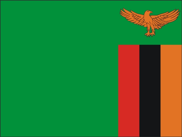 矢量赞比亚国旗