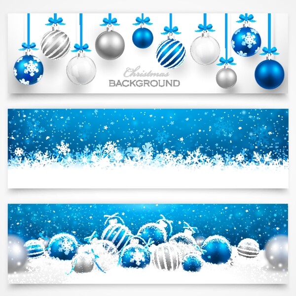 蓝色圣诞树装饰球