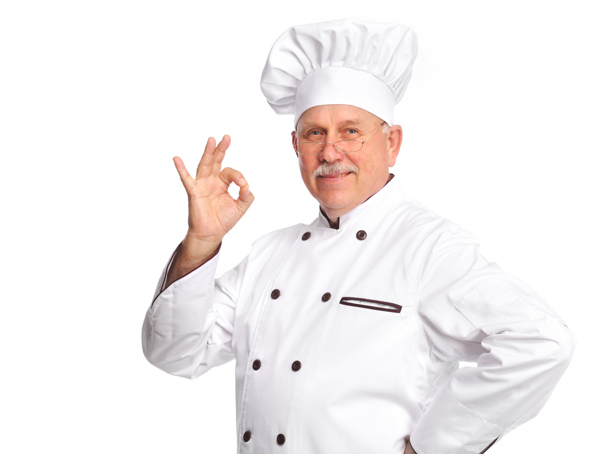 做OK手势的厨师图片