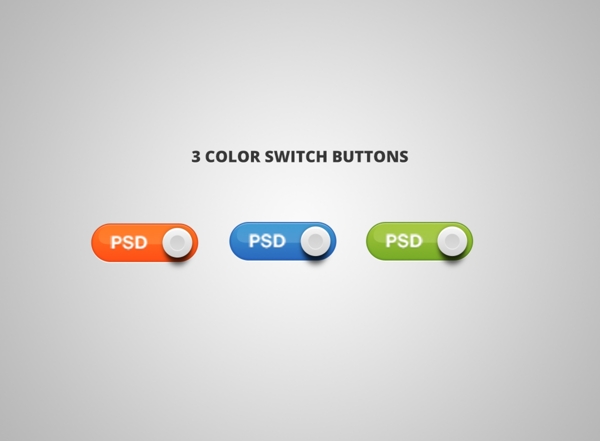 彩色网页UI开关滑块按钮素材