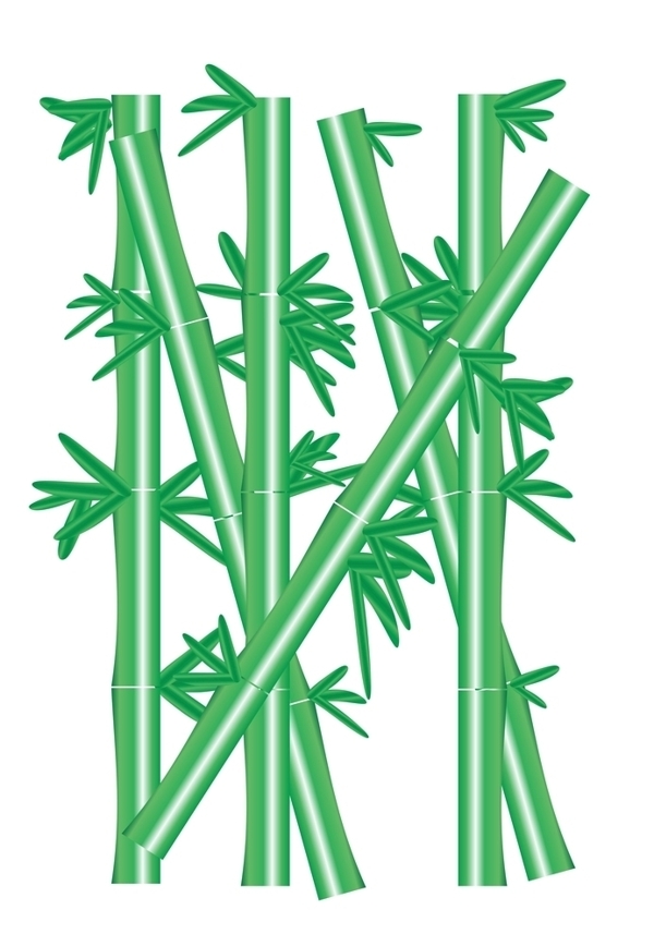 竹子矢量图绿色矢量图竹子