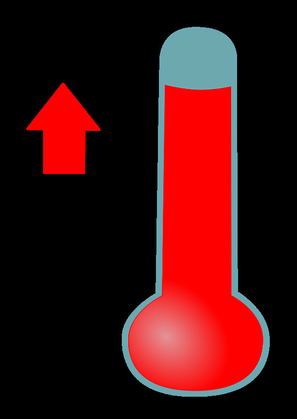 红色气温上升图标免抠png透明素材