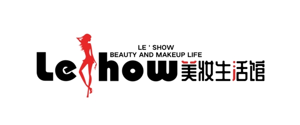 美妆生活黑色红色字母logo