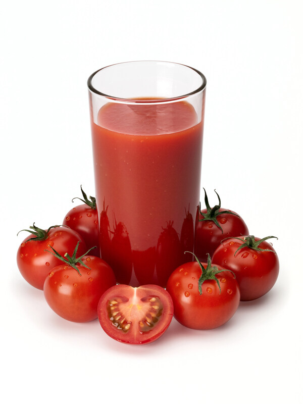 美味的番茄和番茄汁图片