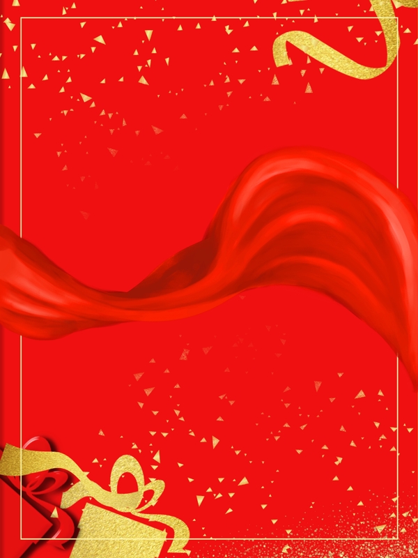 红色飘带喜庆通用背景素材