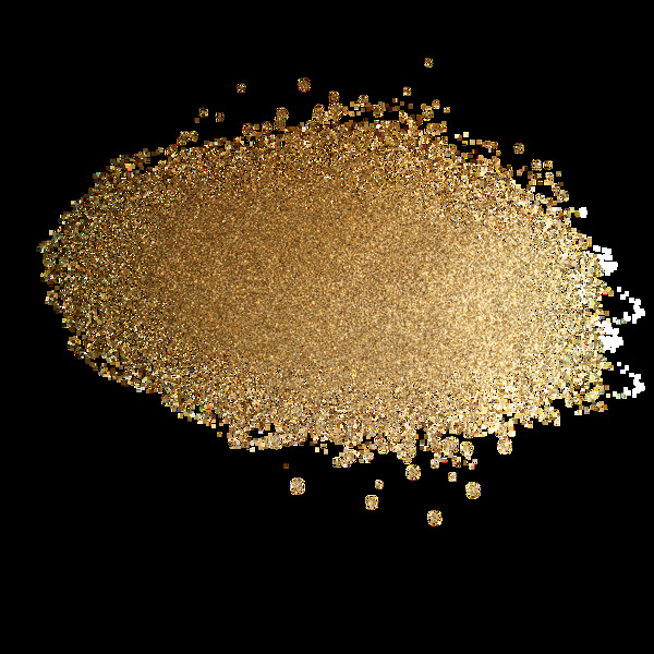 金色沙粒粉末粒子装饰PNG素材