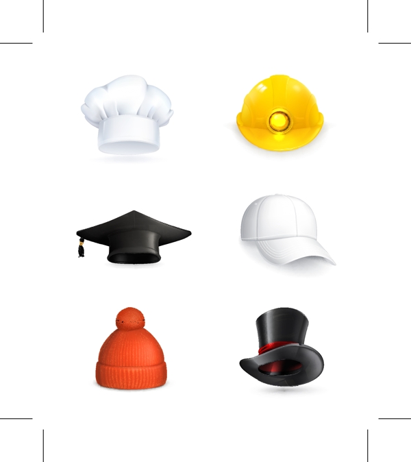 各种帽子图形标识矢量素材