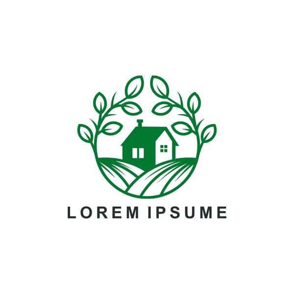 农场园林绿化logo标志设计