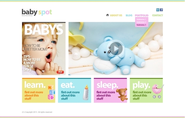 婴幼儿网站模板