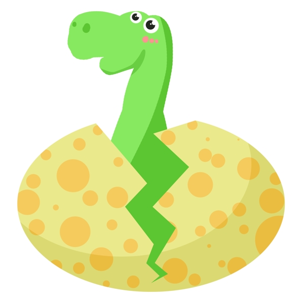 绿色的恐龙装饰插画