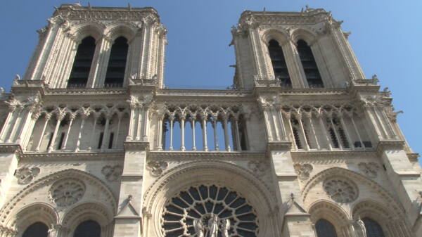 巴黎圣母院缩小股票视频视频免费下载