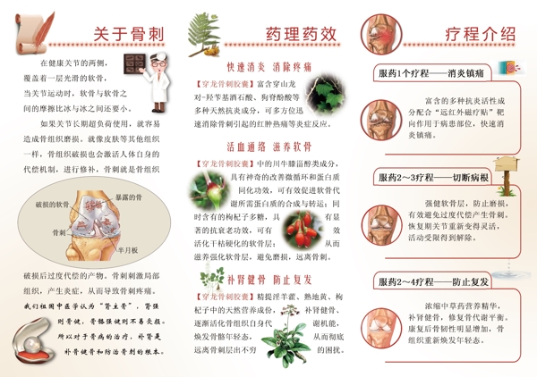 骨病药品宣传折页图片