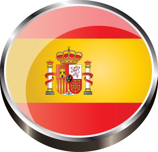 西班牙国旗矢量素材图片