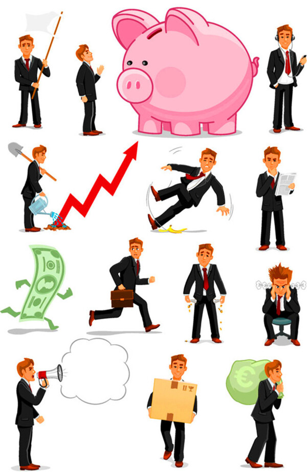 金融商务卡通漫画图片