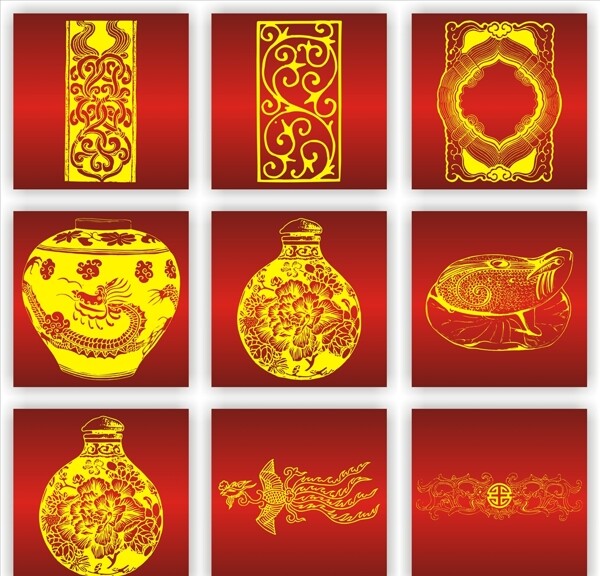 中国古代陶瓷套印图案集合