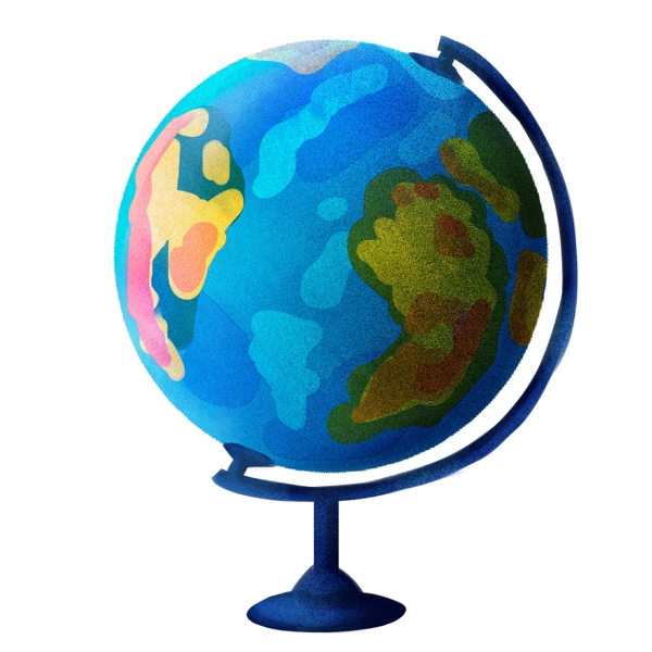 地球仪插画装饰图案