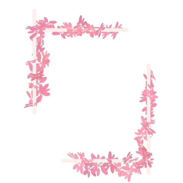 粉色图案边框插图