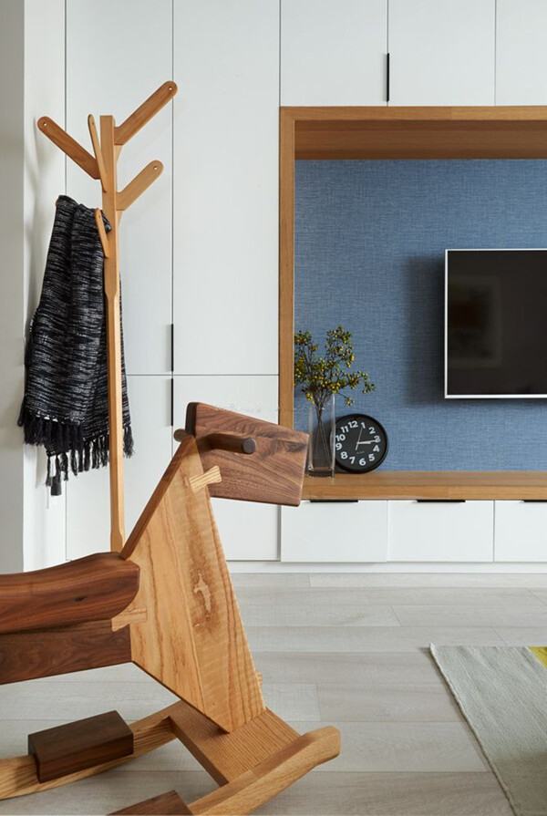 简约北欧风格小户型客厅电视背景墙装修效果图