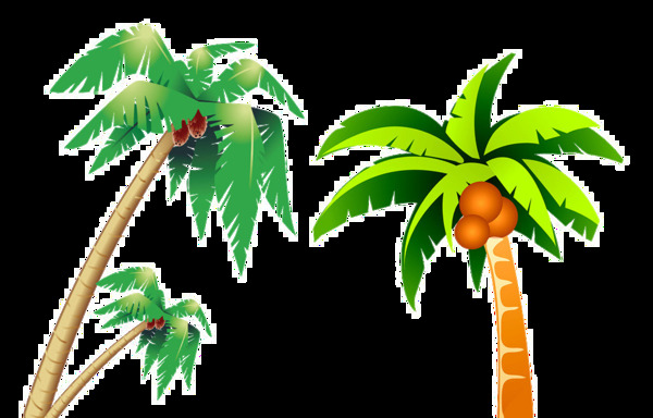 热带椰树元素图片