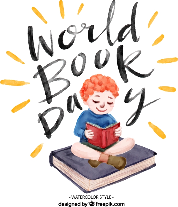 世界图书日阅读男孩图片