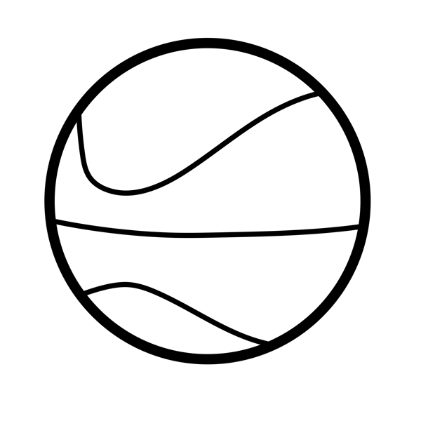 黑色创意圆弧篮球运动元素