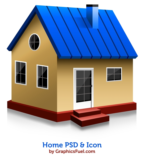 房子图标PSD源文件下载
