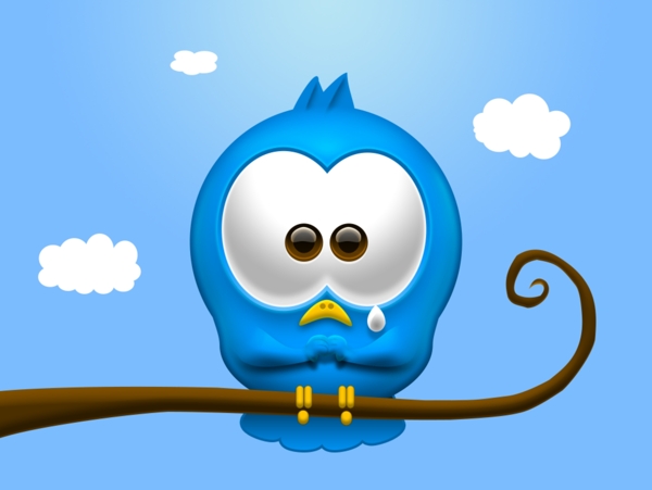 蓝色精美小鸟icon图标素材
