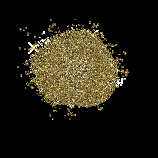金色粉尘沙粒粉末粒子装饰PNG素材