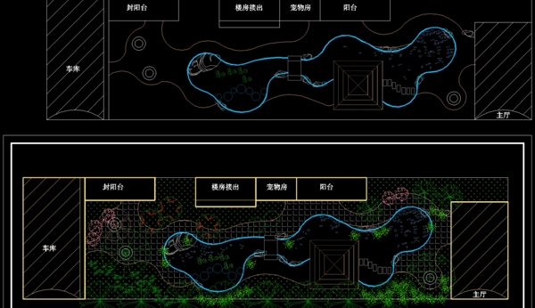 公园广场绿化小庭院绿化设计图图片