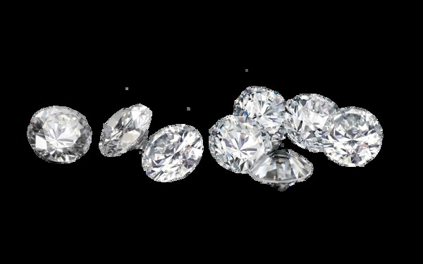 一堆钻石免抠png透明图层素材