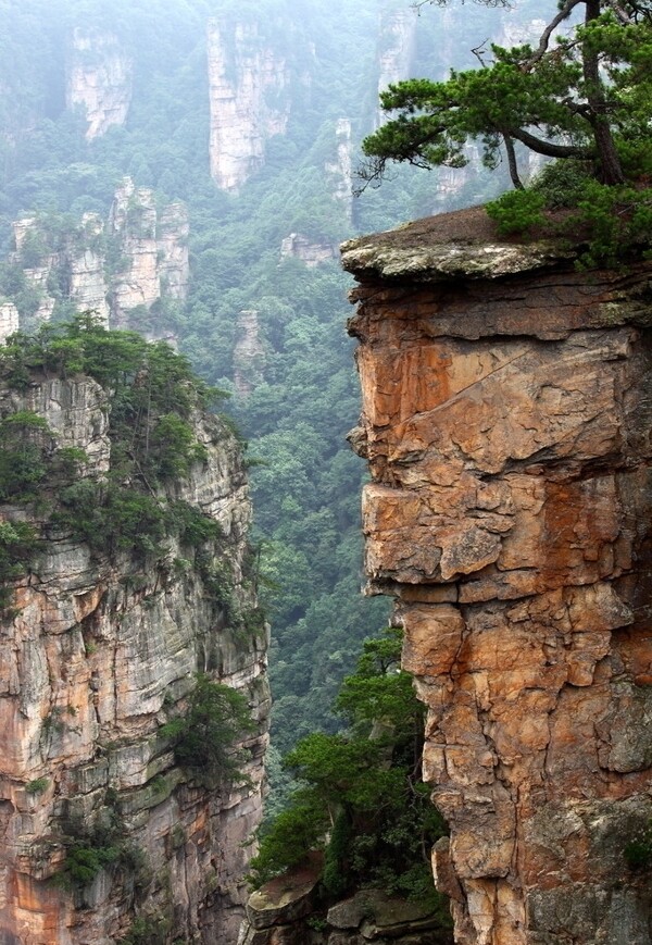 张家界奇石山峰风光图片