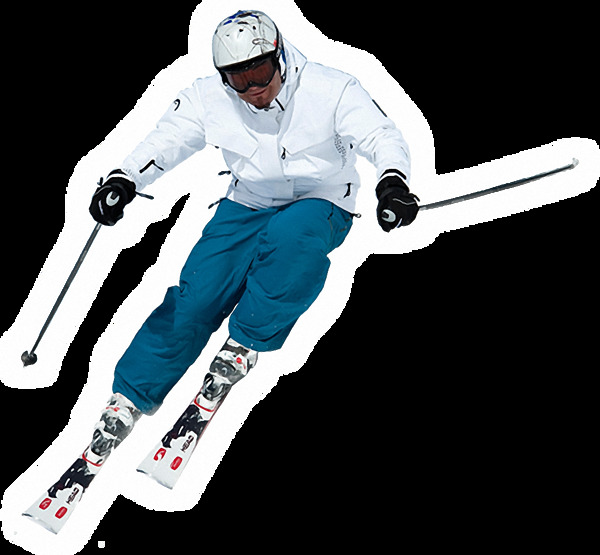 正在滑雪的男人免抠png透明图层素材