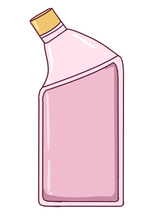紫色清洁液的插画