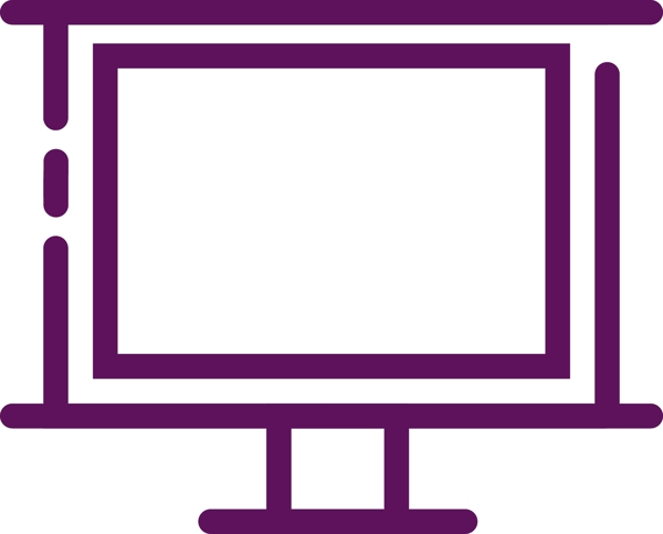 紫色创意显示器元素