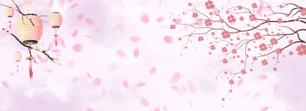 粉色樱花唯美背景